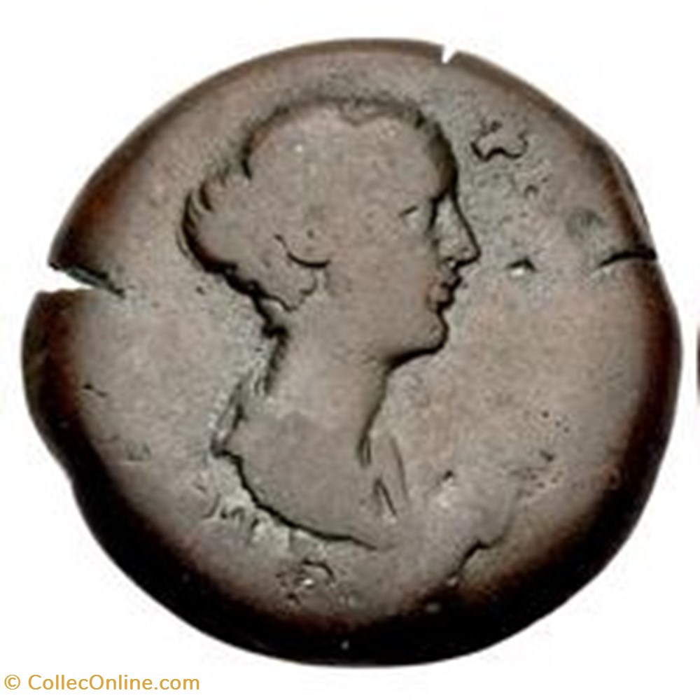 Æ Drachma - Faustina junior, wife of Marcus Aurelius - Griffin, as Nemesis coins ancient to romans imperial and republican drachma faustina junior wife of marcus aurelius griffin as nemesis