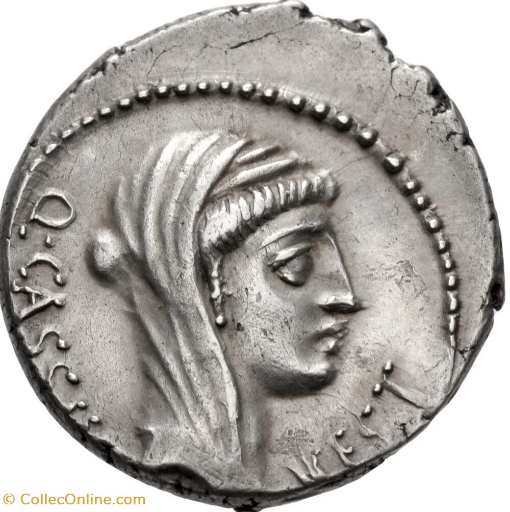 Lucius Cassius Longinus AR Denarius - Temple of Vesta 2 coins ancient to romans imperial and republican lucius cassius longinus ar denarius temple of vesta