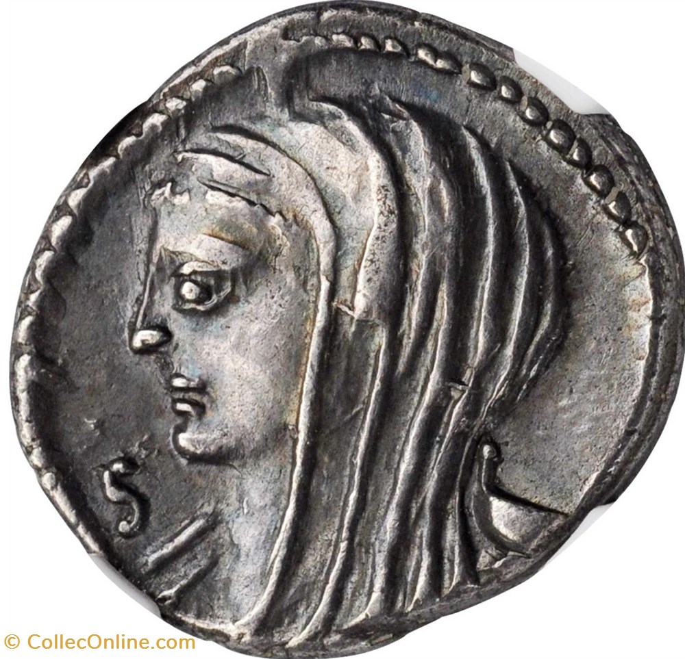 Lucius Cassius Longinus AR Denarius - bust of Vesta coins ancient to romans imperial and republican lucius cassius longinus ar denarius bust of vesta