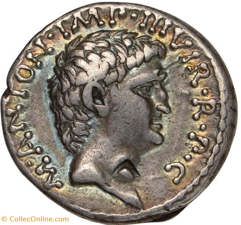 Marcus Antonius and Octavian - Crawford 528/2b RRR! coins ancient romans imperial republican marcus antonius and octavian crawford 528 2b rrr