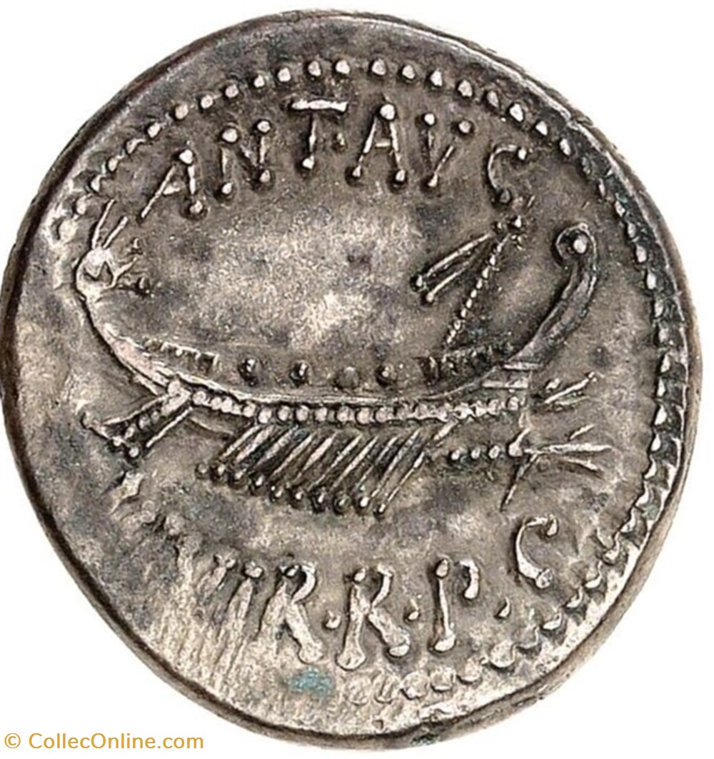Marcus Antonius AR Denarius, Legio IX 'Hispana' coins ancient romans imperial and republican marcus antonius ar denarius legio ix hispana