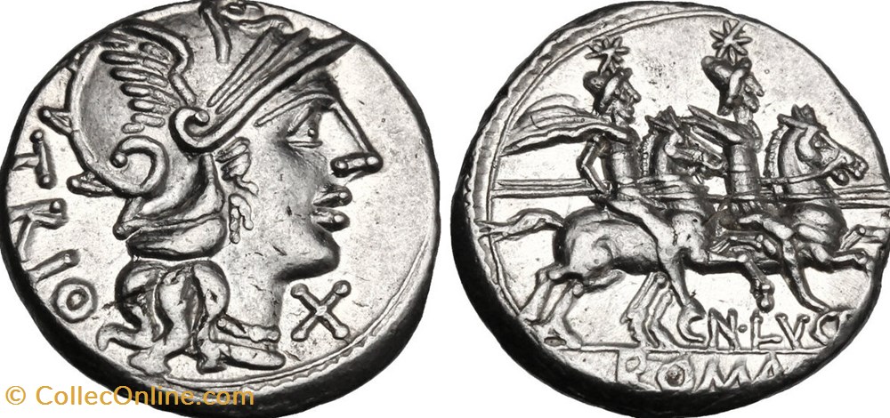 Cn. Lucretius Trio. AR Denarius, 136 BC coins ancient to romans imperial and republican cn lucretius trio ar denarius 136 bc