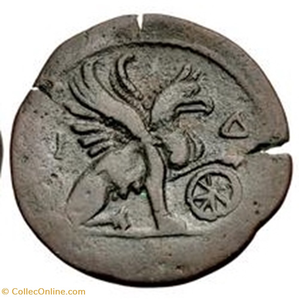 Æ Drachma - Faustina junior, wife of Marcus Aurelius - Griffin, as Nemesis coins ancient to romans imperial and republican drachma faustina junior wife of marcus aurelius griffin as nemesis