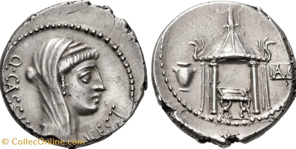 Lucius Cassius Longinus AR Denarius - Temple of Vesta 3 coins ancient to romans imperial and republican lucius cassius longinus ar denarius temple of vesta