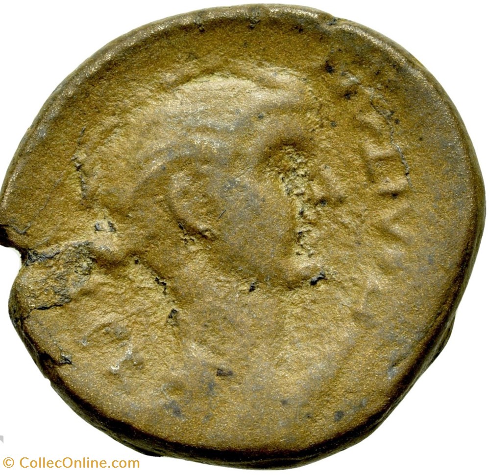 Marcus Antonius with Fulvia. Ae (42/1) - RPC I 4509 coins ancient romans imperial and republican marcus antonius with fulvia ae 42 1 rpc i 4509