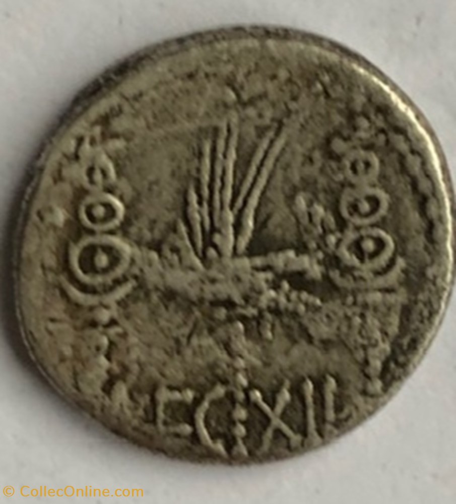 Marcus Antonius AR Denarius, Legio XII 'Fulminata' (without ANTIQVAE) coins ancient romans imperial and republican marcus antonius ar denarius legio xii fulminata without antiqvae