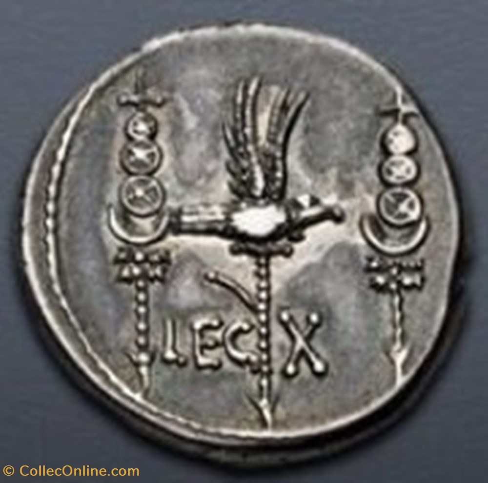 Marcus Antonius AR Denarius, Legio X 'Equestris' coins ancient romans imperial and republican marcus antonius ar denarius legio x equestris