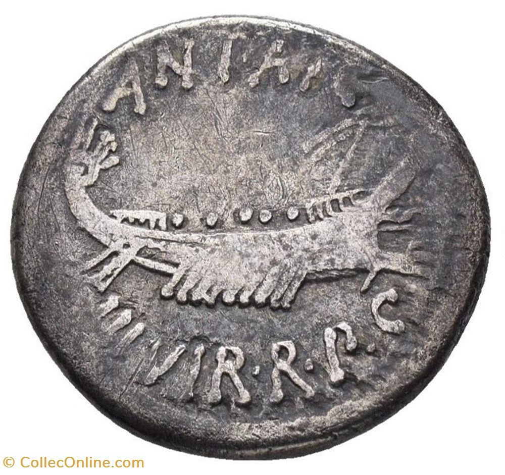 Marcus Antonius AR Denarius, Legio XIII 'Gemina' coins ancient romans imperial and republican marcus antonius ar denarius legio xiii gemina
