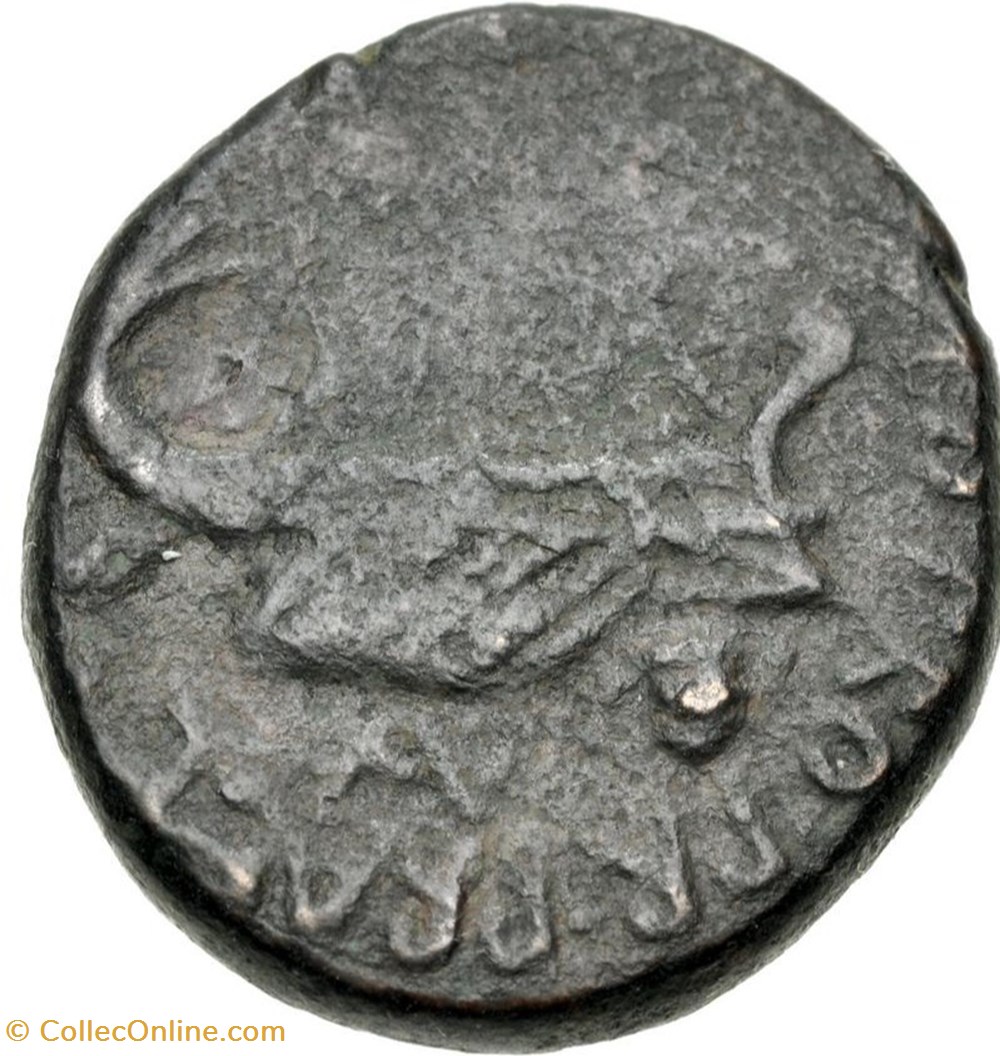 Marcus Antonius ACHAEA Æ As, Fleet coinage Heavy series coins ancient romans imperial and republican marcus antonius achaea as fleet coinage heavy series