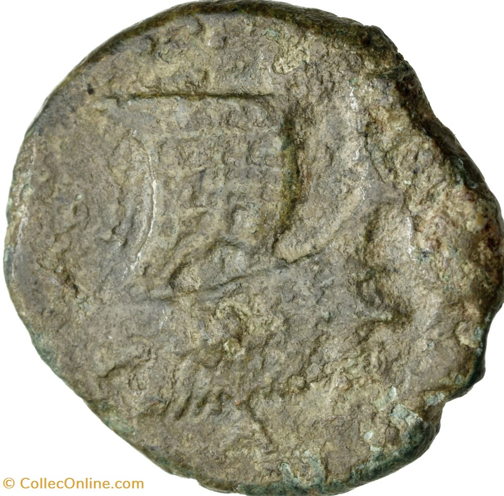 Marcus Antonius ACHAEA Æ As, Fleet coinage Heavy series coins ancient romans imperial and republican marcus antonius achaea as fleet coinage heavy series