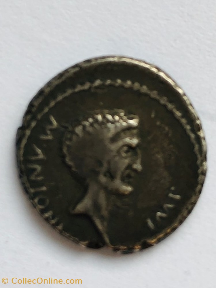Marcus Antonius AR Denarius, Temple with head of Sol coins ancient romans imperial and republican marcus antonius ar denarius temple with head of sol