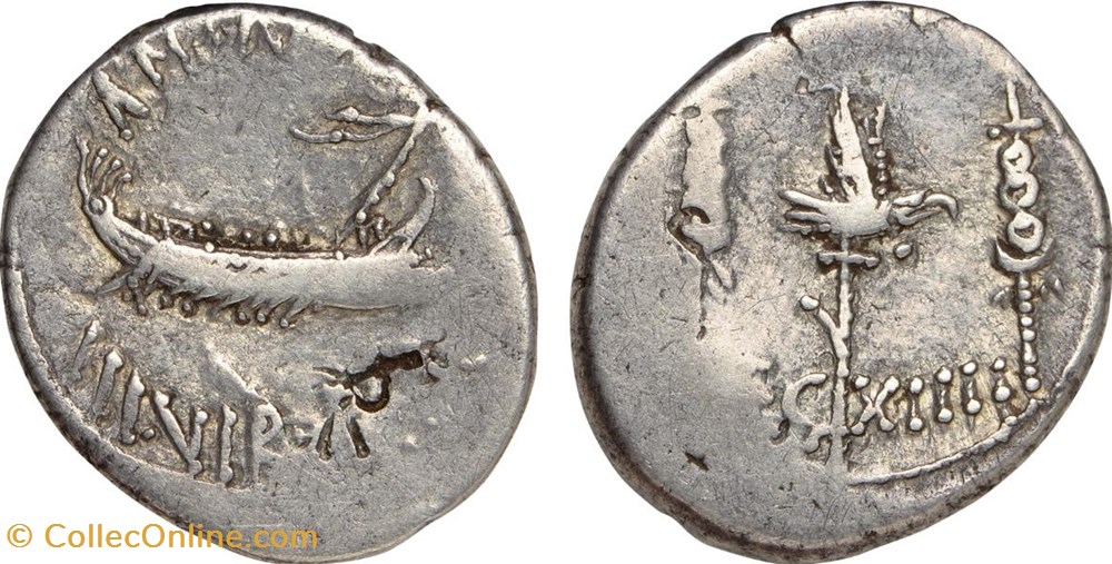 Marcus Antonius AR Denarius, Legio XIIII 'Gemina' 2 coins ancient romans imperial and republican marcus antonius ar denarius legio xiiii gemina