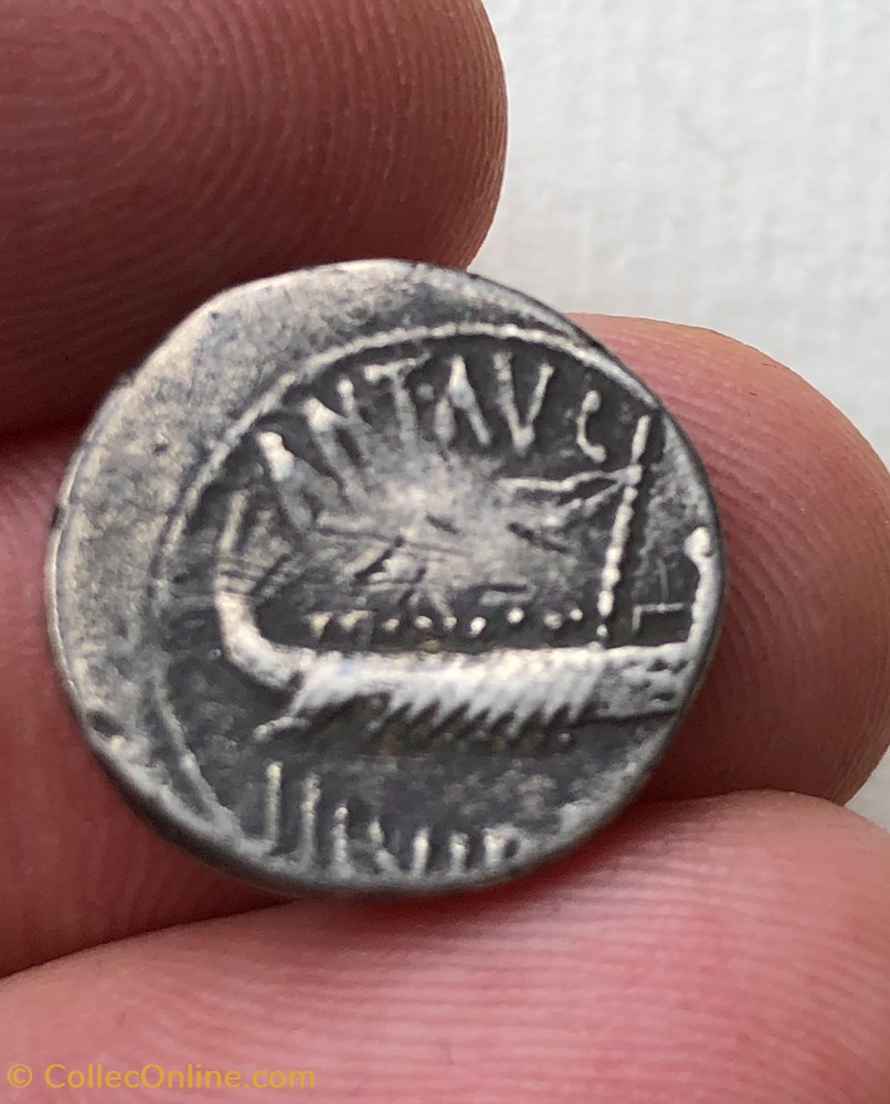 Marcus Antonius AR Denarius, Legio VII 'Claudia' 3 coins ancient romans imperial and republican marcus antonius ar denarius legio vii claudia
