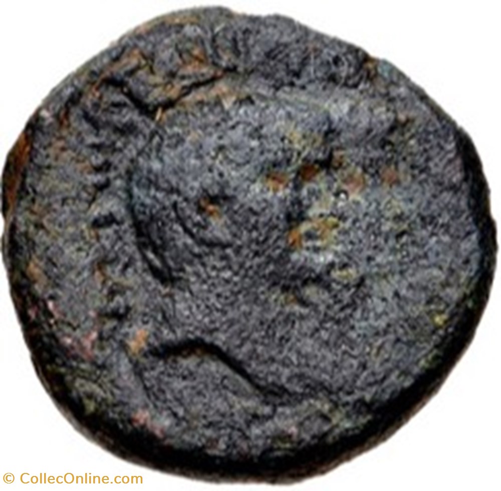 Marcus Antonius ACHAEA Æ As (Α), Fleet coinage 2 coins ancient romans imperial and republican marcus antonius achaea as fleet coinage