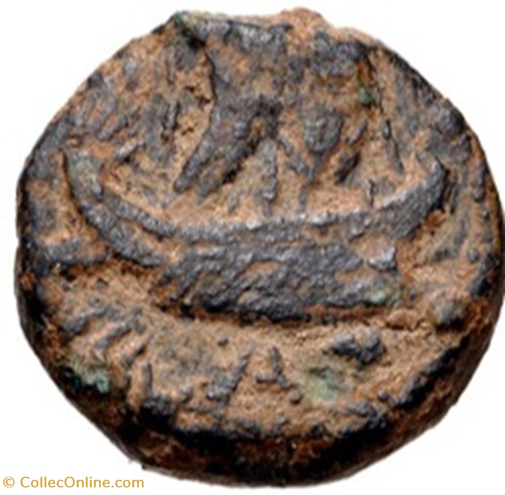 Marcus Antonius ACHAEA Æ As (Α), Fleet coinage coins ancient romans imperial and republican marcus antonius achaea as fleet coinage