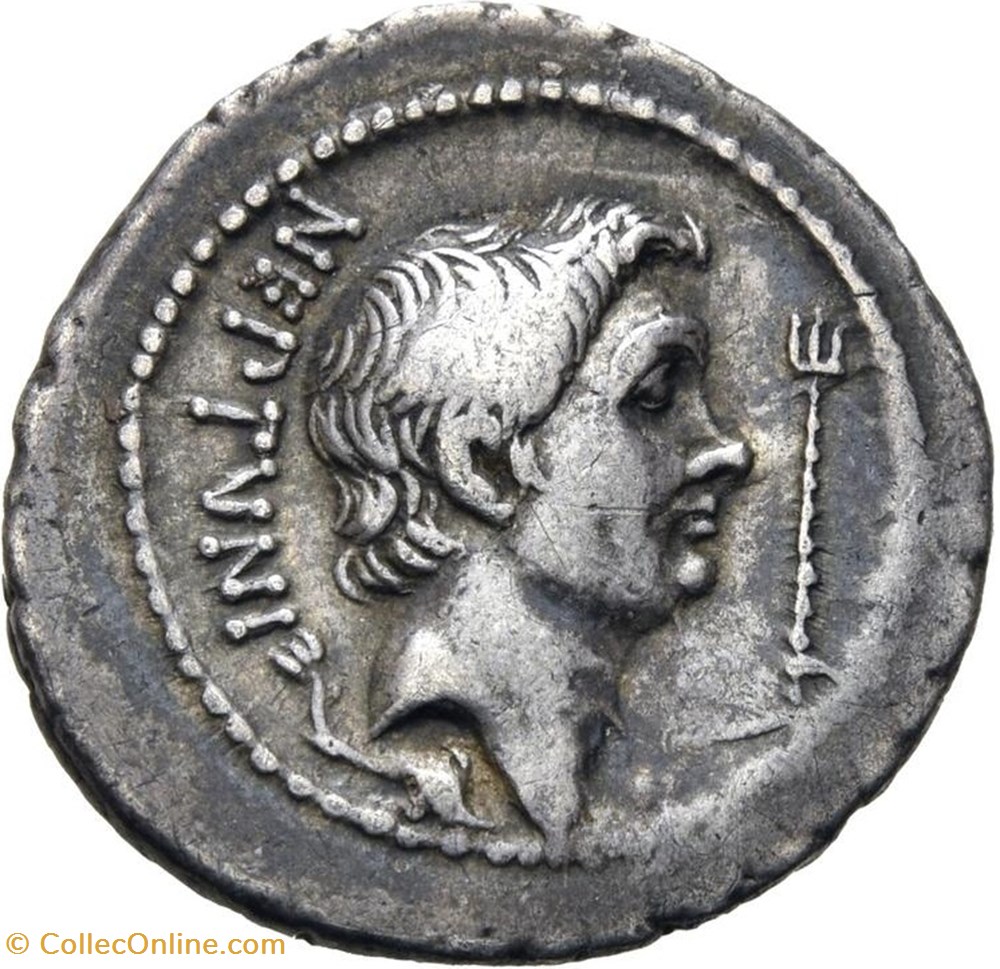 Sextus Pompeius AR Denarius AR, Cnaeus Pompeius Magnus, Q.