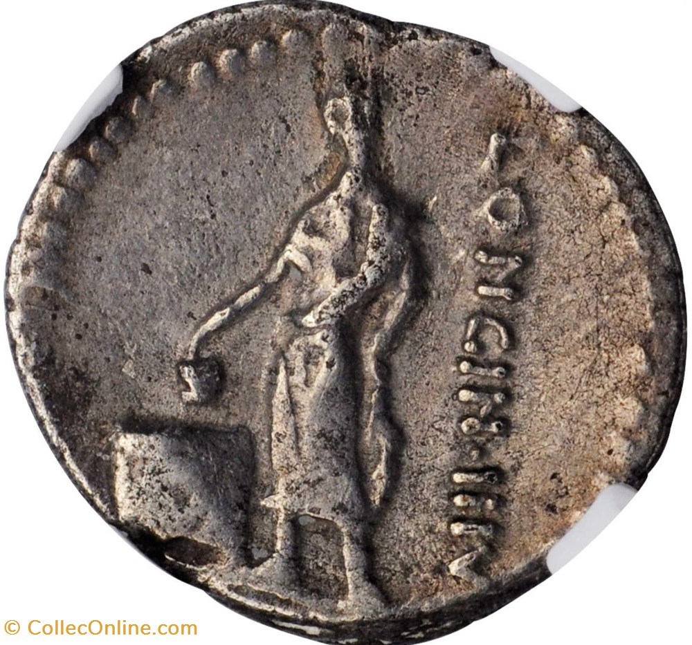 Lucius Cassius Longinus AR Denarius - bust of Vesta - Moedas - Antigas