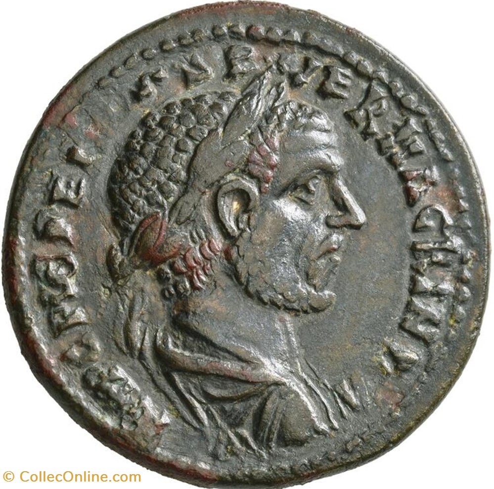 A Sestertius (Orichalcum) - Macrinus, Romulus and Remus. 2 coins ancient to romans imperial republican a sestertius orichalcum macrinus romulus and remus