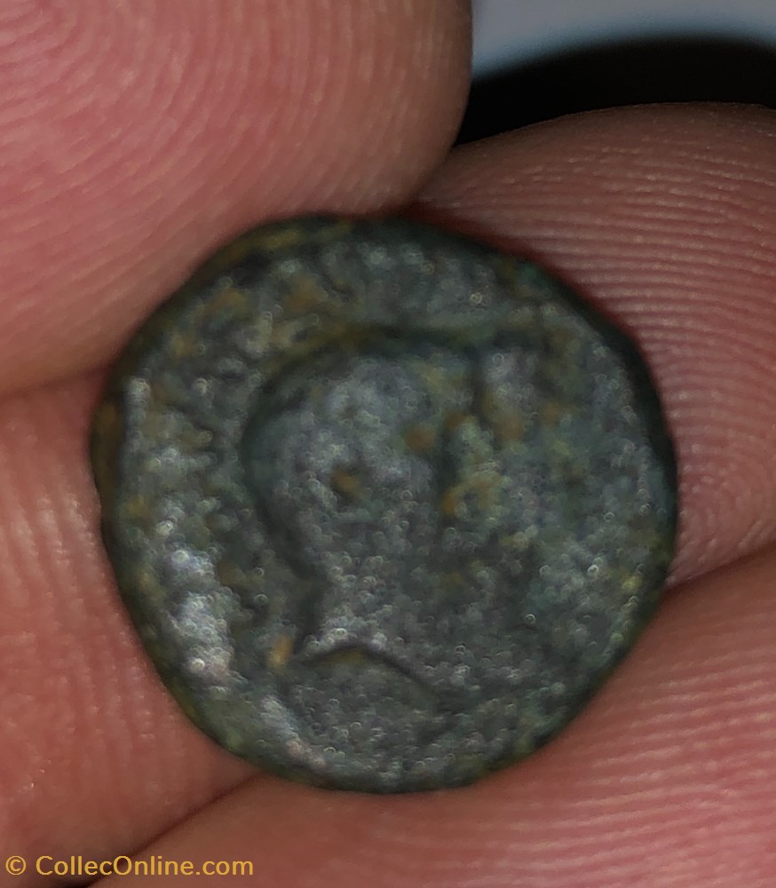 Marcus Antonius ACHAEA Æ As (Α), Fleet coinage 5 coins ancient romans imperial and republican marcus antonius achaea as fleet coinage