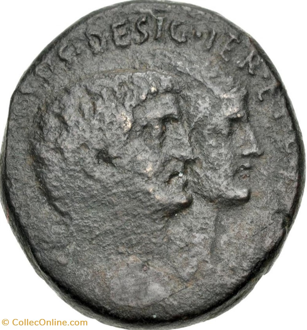 Marcus Antonius ACHAEA Æ As, Fleet coinage Heavy series coins ancient romans imperial and republican marcus antonius achaea as fleet coinage heavy series