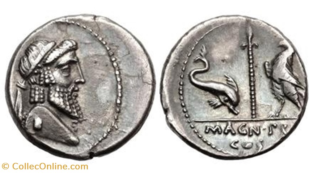 Cnaeus Pompeius Magnus AR Denarius, Terentius Varro 3 coins ancient to romans imperial and republican cnaeus pompeius magnus ar denarius terentius varro