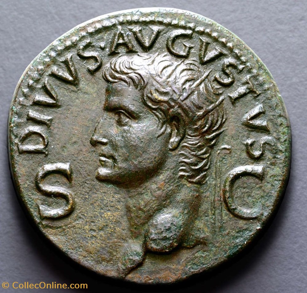 Divus Augustus Æ Dupondius 3 coins ancient to romans imperial and republican divus augustus dupondius