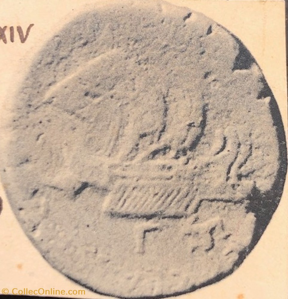 Marcus Antonius ACHAEA Æ Tressis (Γ), Fleet coinage 3 coins ancient romans imperial and republican marcus antonius achaea tressis fleet coinage