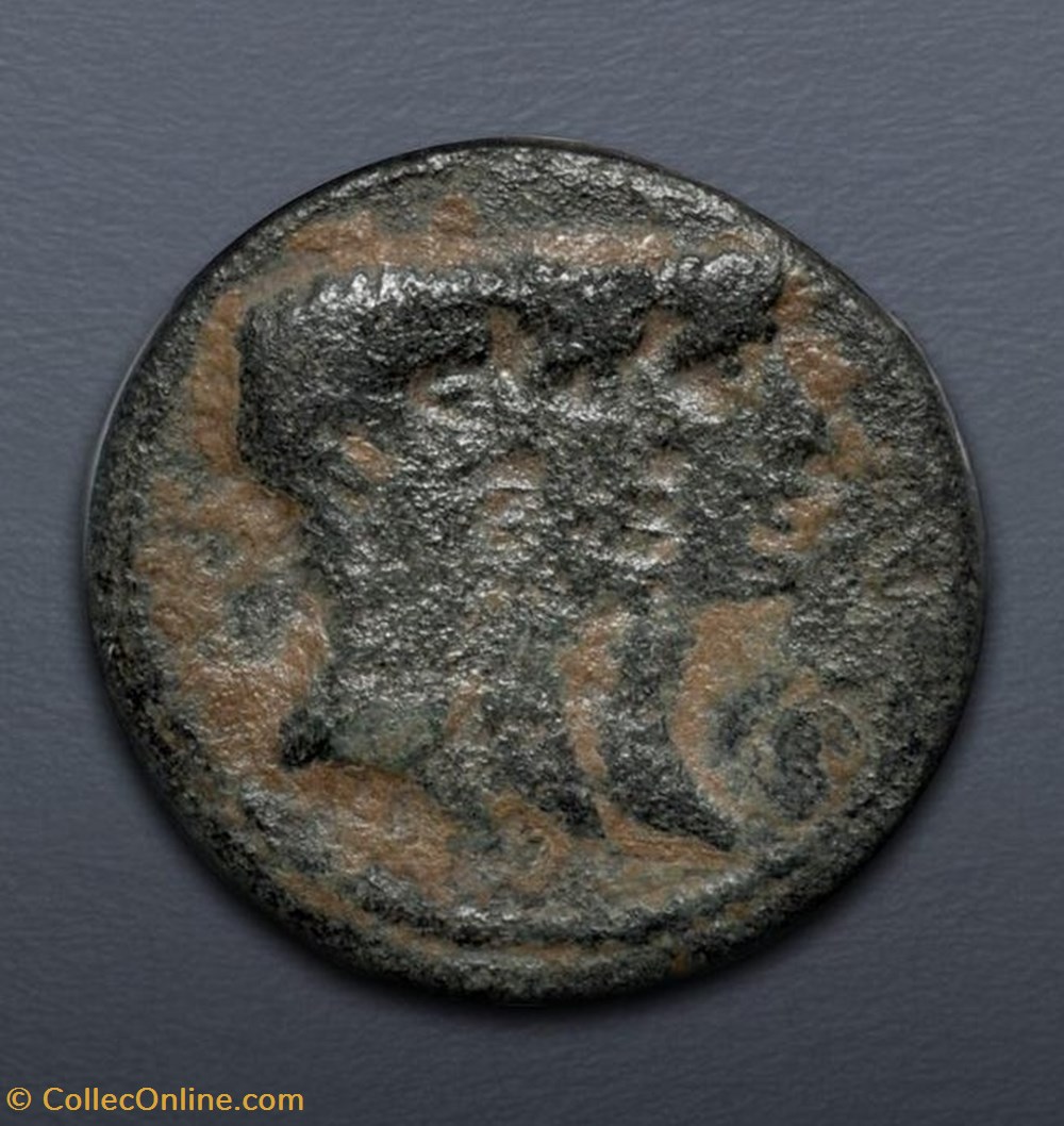 Lepidus, Marcus Antonius and Octavianus Æ half As (Α), IONIA, Ephesus. Earth color patina coins ancient romans imperial republican lepidus marcus antonius and octavianus half as ionia ephesus earth color patina