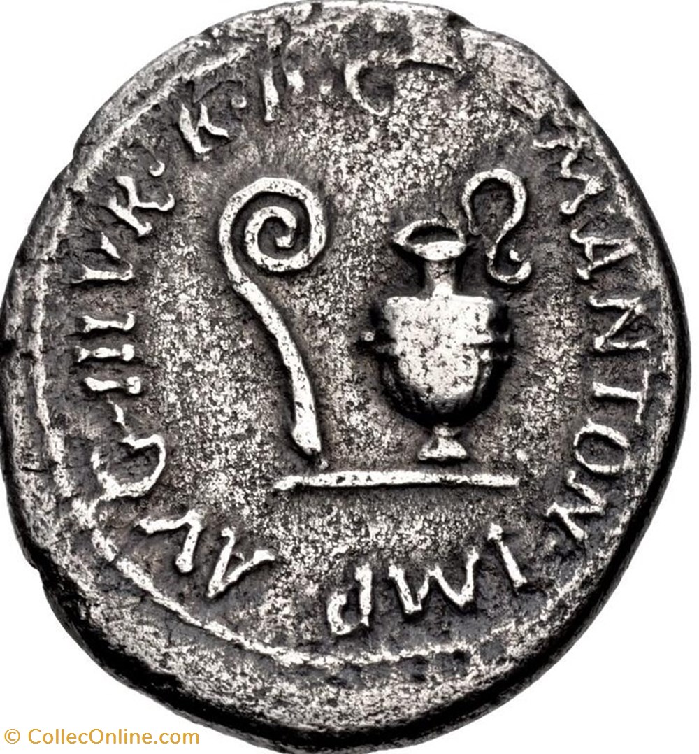 Marcus Antonius and Lucius Munatius Plancus AR Denarius, PRO • COS 2 coins ancient romans imperial republican marcus antonius and lucius munatius plancus ar denarius pro cos