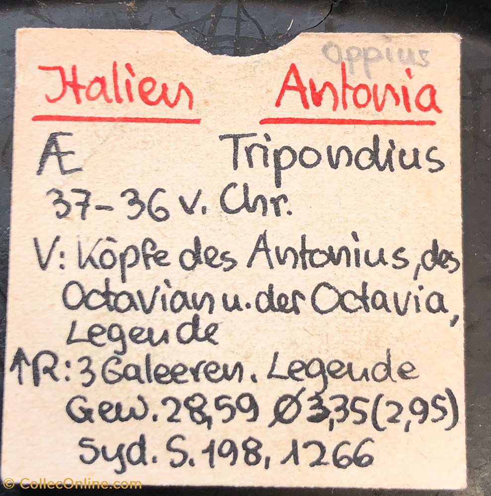Marcus Antonius ACHAEA Æ Tressis (Γ), Fleet coinage 5 coins ancient romans imperial and republican marcus antonius achaea tressis fleet coinage
