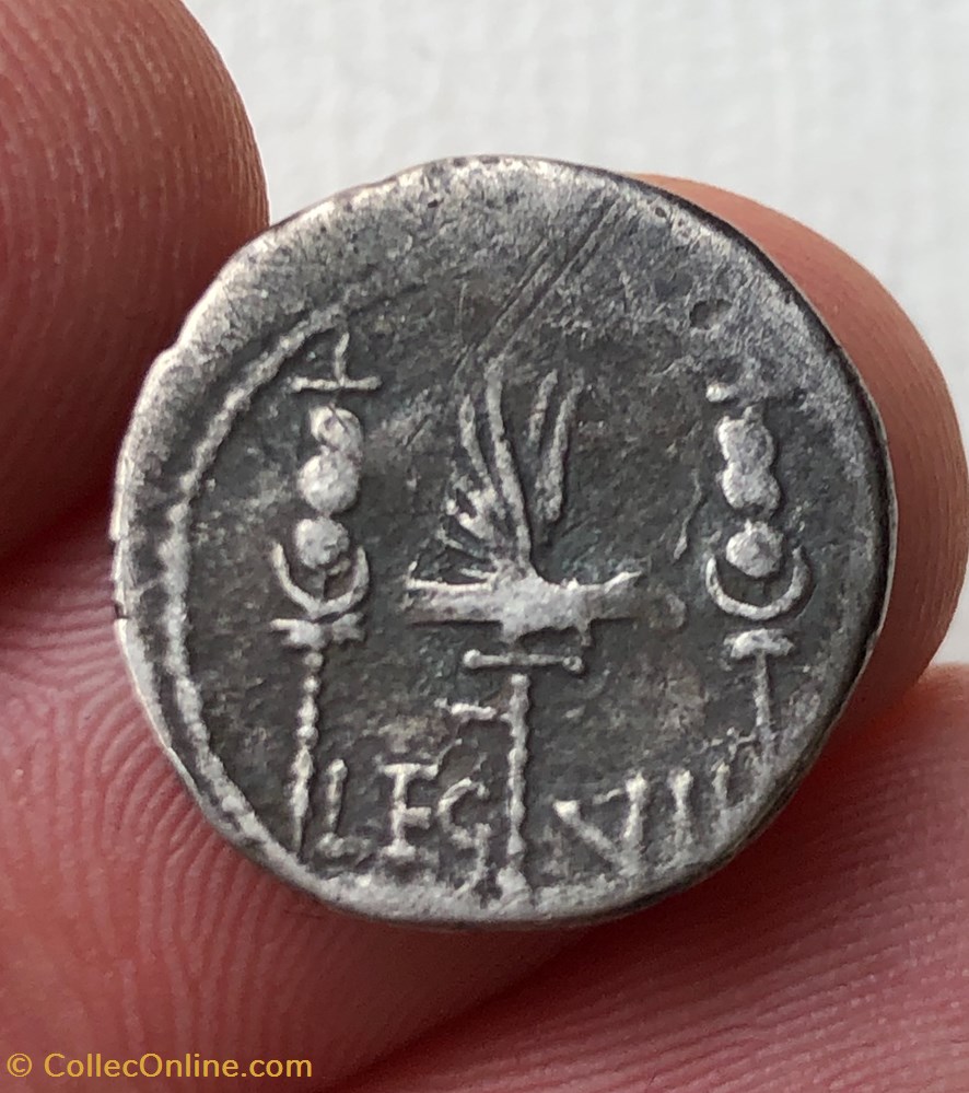Marcus Antonius AR Denarius, Legio VII 'Claudia' coins ancient romans imperial and republican marcus antonius ar denarius legio vii claudia