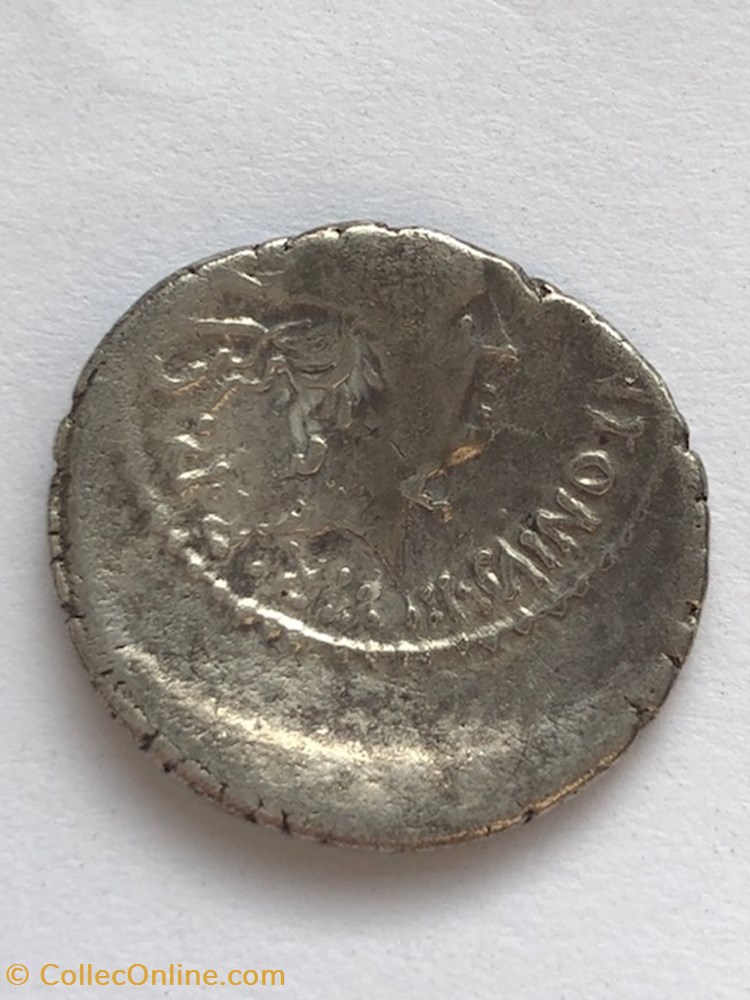 Marcus Antonius AR Denarius, Radiate head of Sol 3 coins ancient romans imperial and republican marcus antonius ar denarius radiate head of sol
