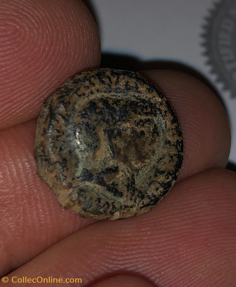 Marcus Antonius ACHAEA Æ As (Α), Fleet coinage 6 coins ancient romans imperial and republican marcus antonius achaea as fleet coinage