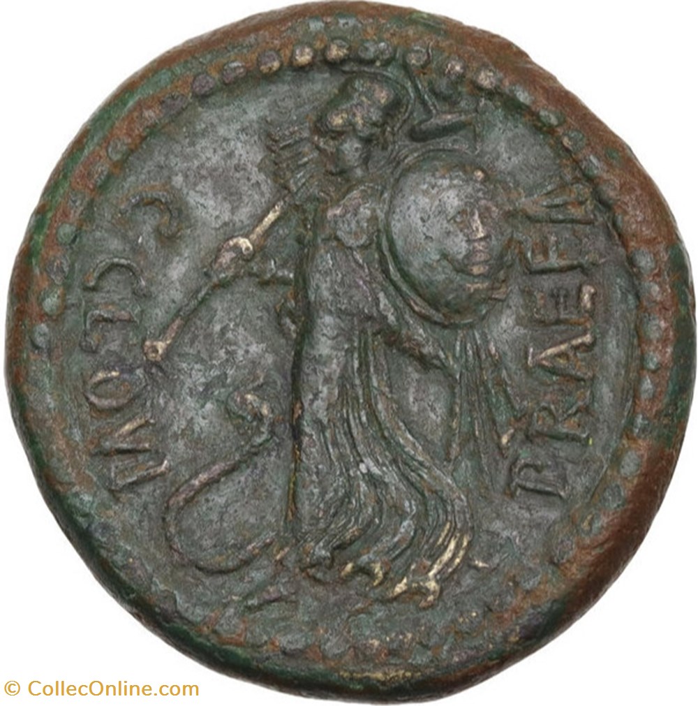Iulius Caesar and C. Clovius Æ As coins ancient to romans imperial republican iulius caesar and c clovius as