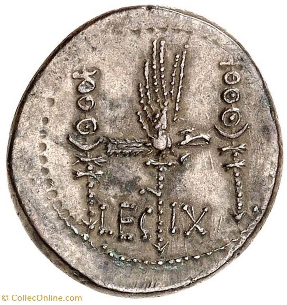 Marcus Antonius AR Denarius, Legio IX 'Hispana' coins ancient romans imperial and republican marcus antonius ar denarius legio ix hispana