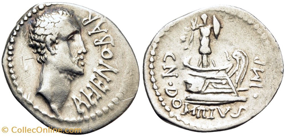 Cn. Domitius L.f. Ahenobarbus AR Denarius 3 coins ancient to romans imperial and republican cn domitius l f ahenobarbus ar denarius