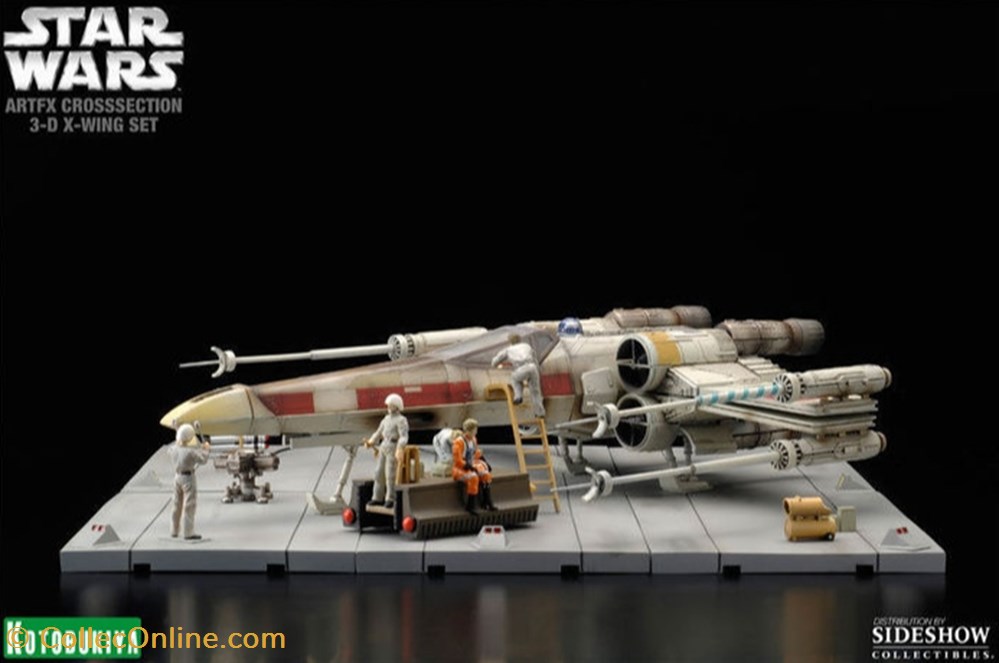 KOTOBUKIYA STAR WARS T-65 X-WING FIGHTER CROSS SECTION MODEL KIT 16x16 MINT figurines cinema kotobukiya star wars t 65 x wing fighter cross section model kit 16x16 mint