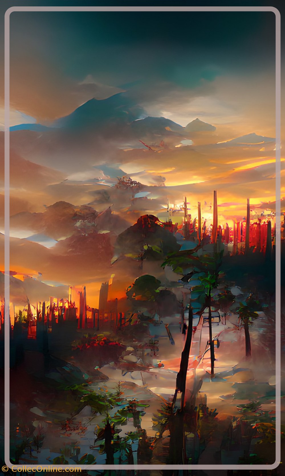 art antiquites peintures dessins burnt forest