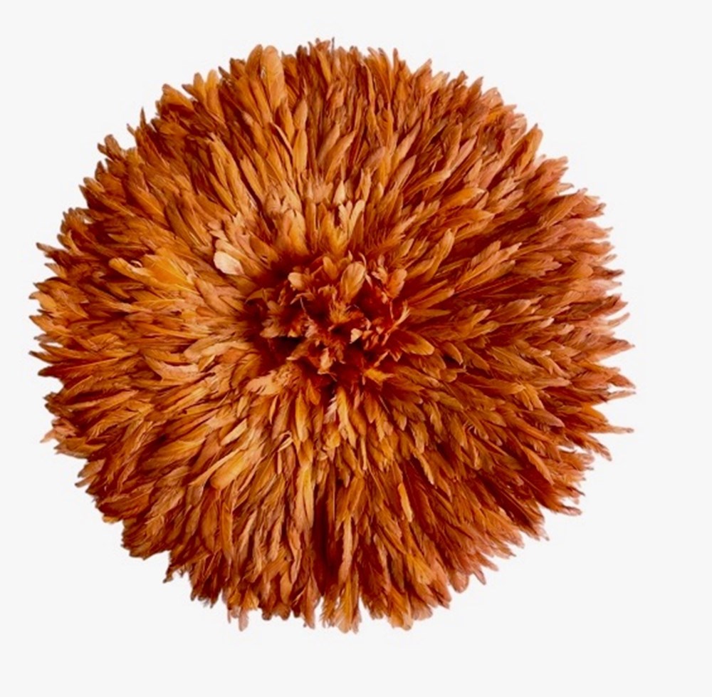 art antiquites africain juju hat orange rouille