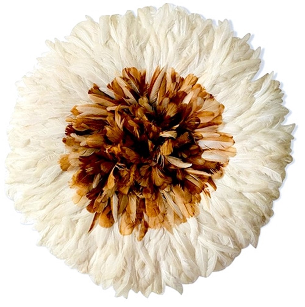 art antiquites africain juju hat blanc marron