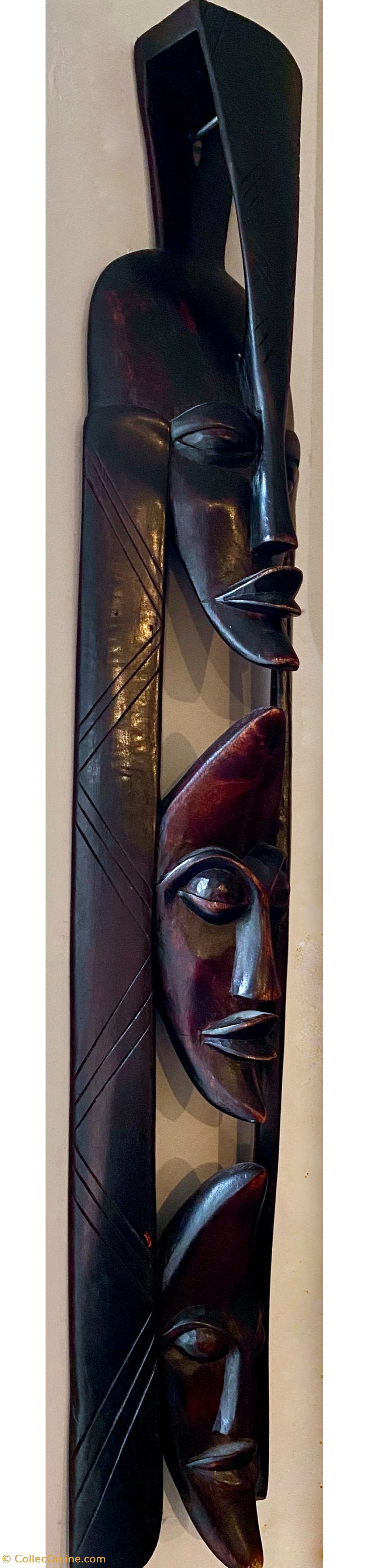 art antiquites africain trio de masques kenyan