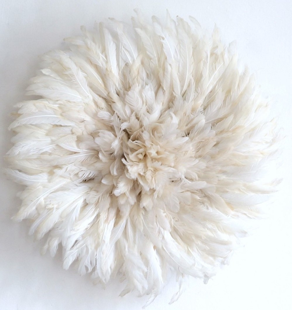 art antiquites africain juju hat blanc