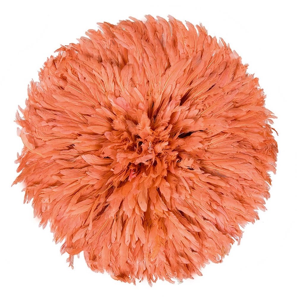 art antiquites africain juju hat orange