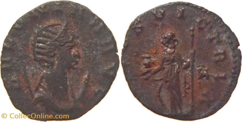 autre romaine 257-258 Salonine antoninien au revers Venus frappé à Rome monnaies antiquite av jc romaines republicaines imperiales autre romaine 257 258 salonine antoninien au revers venus frappe a rome