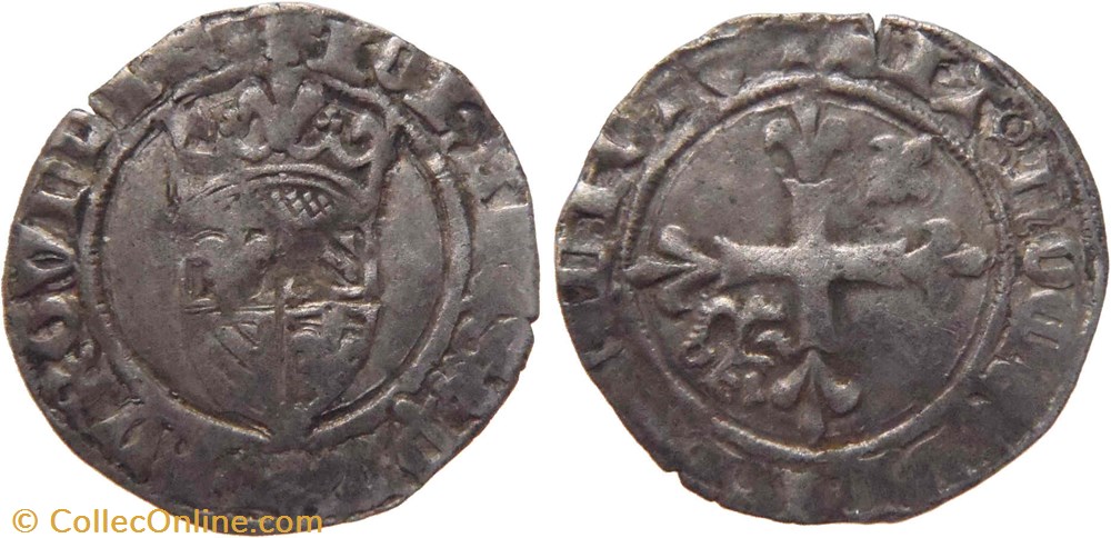 monnaies france feodales saint laurent les chalon 1419 08 a 09 gros variete de marque atelier au nom de jean sans peur