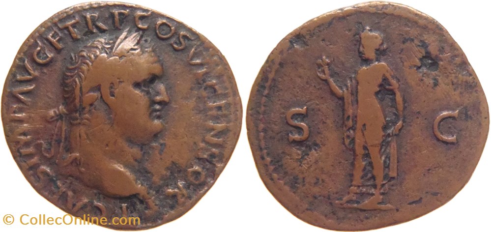 monnaies antiquite av jc ap romaines republicaines imperiales lyon 77 titus as au revers spes