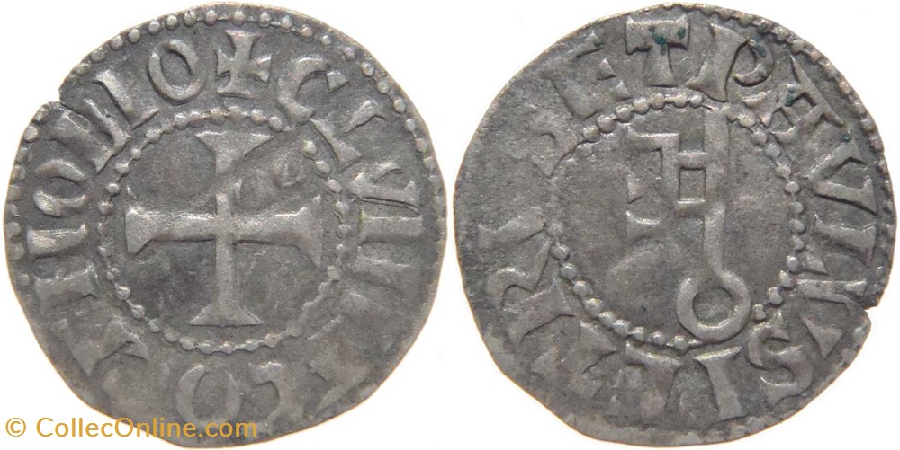 Abbaye de Cluny 1140-1240 denier de type 2a monnaies europe medievale france feodales abbaye de cluny 1140 1240 denier de type 2a