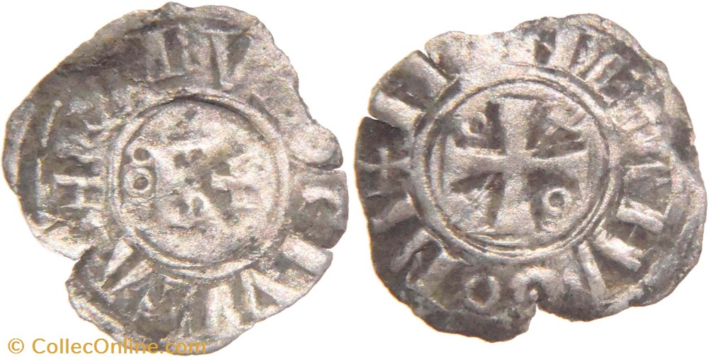 Chalon-sur-Saône 1065-1113 obole fautée au nom de Hugues II monnaies europe medievale france feodales chalon sur saone 1065 1113 obole fautee au nom de hugues ii