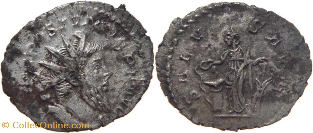 monnaies antiquite av jc romaines republicaines imperiales postume 262 antoninien au revers salus frappe a treves