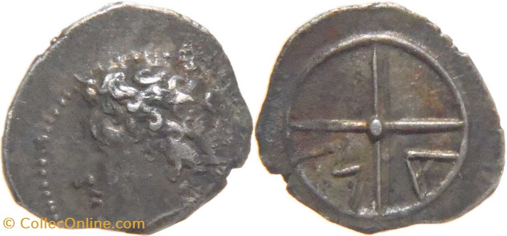 Région de Marseille -120 à -80 obole massaliote monnaies antiquite av jc ap celtes region de marseille 120 a 80 obole massaliote